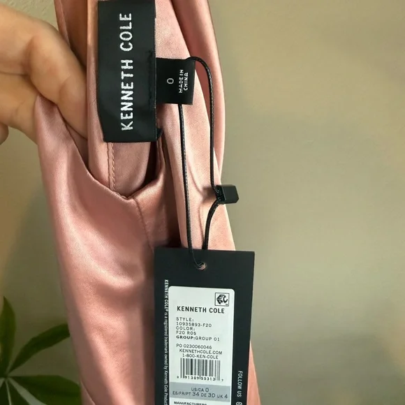 Kenneth Cole Pink Satin Sheath Dress - Picture 3 of 5